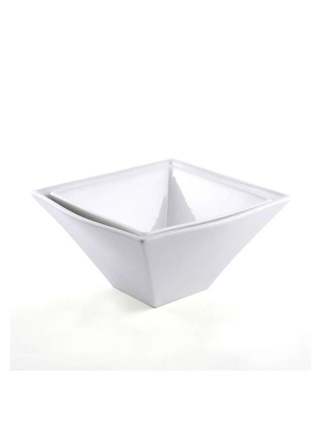 Porceletta - Ivory Porcelain Square Bowl 17.5 cm - Image 1