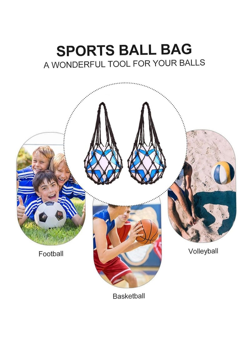 Generic 2 black basketball mesh bags, football mesh bag, sports ball rack, nylon handbag, single ball rack mesh bag, basketball bag - Image 3