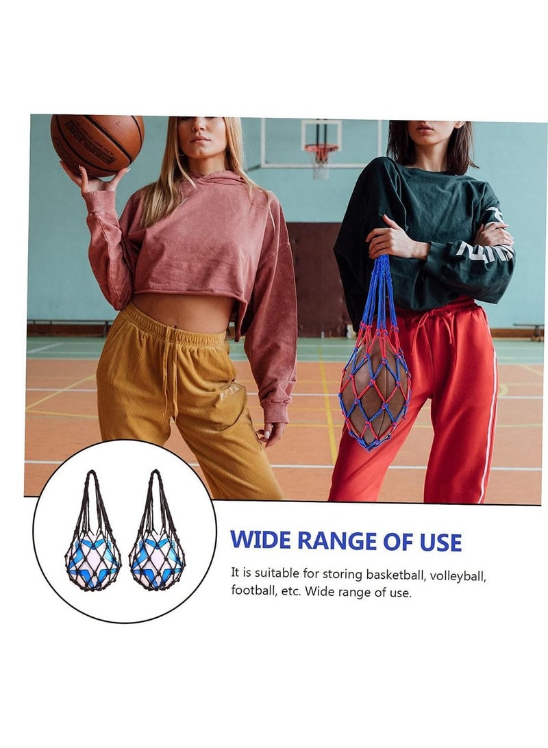 Generic 2 black basketball mesh bags, football mesh bag, sports ball rack, nylon handbag, single ball rack mesh bag, basketball bag - Image 5