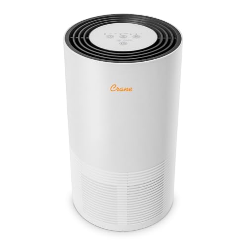 Crane Air Purifier with True HEPA Filter, UV Light, 300 Sq Feet Coverage, Timer Function, Sleep Mode, Washable Particle Filter, EE-5068 - Image 2
