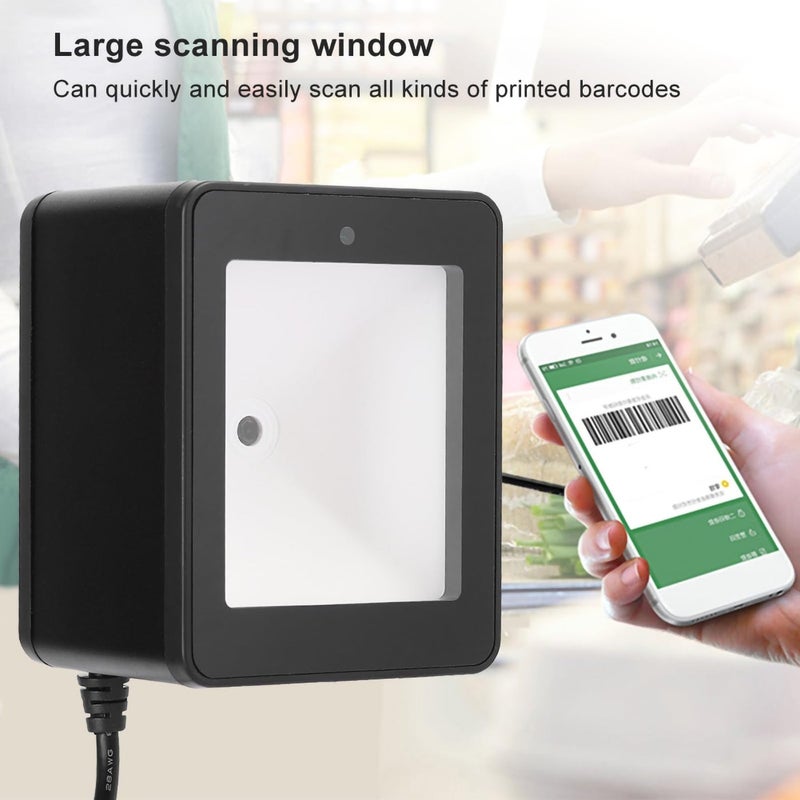 ماسح رموز شريطية ورموز QR مكتبي YHD 9800 للدفع عبر الهاتف المحمول والاستخدام في السوبرماركت - Image 4