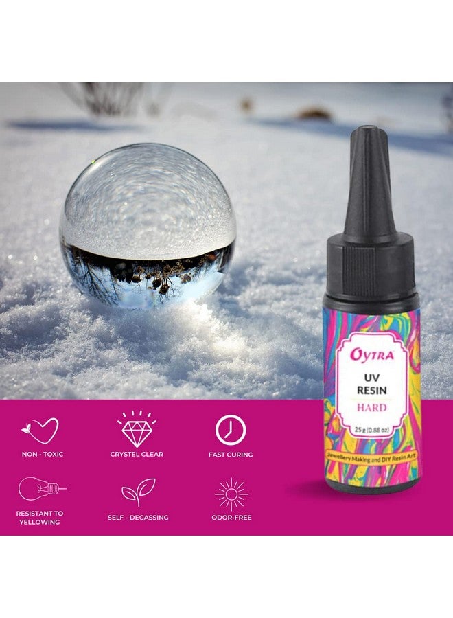 Oytra UV Resin Hard Clear Glossy Finish for Artists and Professionals Polymer Clay Gloss DIY Jewelry Craft Decoration Casting Coating (25 Grams) - Image 2
