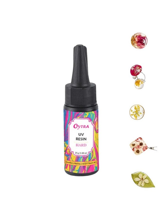 Oytra UV Resin Hard Clear Glossy Finish for Artists and Professionals Polymer Clay Gloss DIY Jewelry Craft Decoration Casting Coating (25 Grams) - Image 1