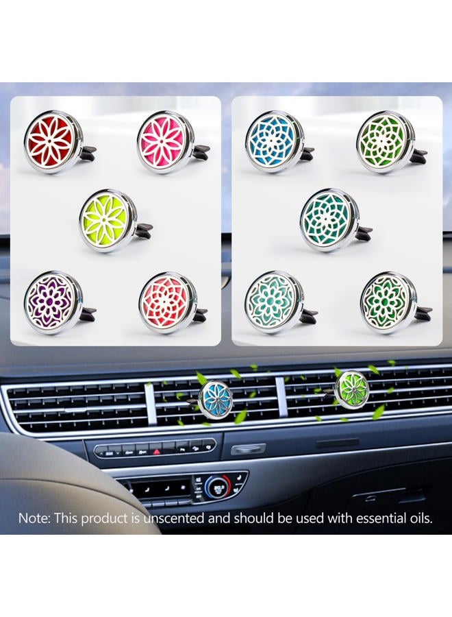 ttstar Car Diffuser Vent Clip - 30mm Aromatherapy Essential Oil Car Diffuser Vent Clips with 36 Refill Pads (3 Lotus Vent Clips, Metal)  - Image 5