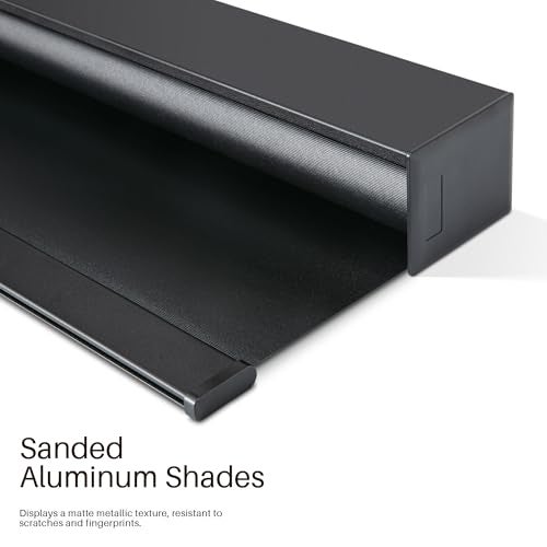 JaeJaes Cordless Blackout Roller Shades, Free-Stop Window Shades Pull Down, Room Darkening Thermal Insulated Fabric Roller Blinds for Indoor Windows Bedroom Office (Black, 23" W x 72" H) - Image 5