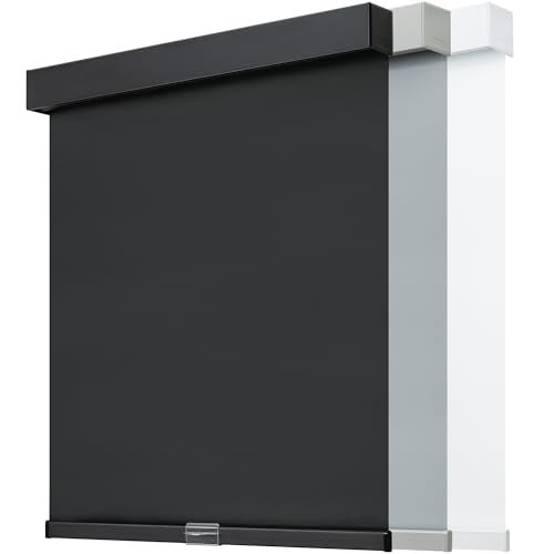 JaeJaes Cordless Blackout Roller Shades, Free-Stop Window Shades Pull Down, Room Darkening Thermal Insulated Fabric Roller Blinds for Indoor Windows Bedroom Office (Black, 23" W x 72" H) - Image 1