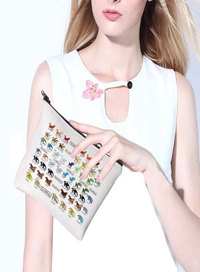 PXTIDY Dragon Novel Makeup Bag Bookish Gift Dragon Tribes For Dragon Lovers Cosmetic Bag - Image 4