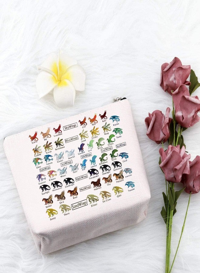PXTIDY Dragon Novel Makeup Bag Bookish Gift Dragon Tribes For Dragon Lovers Cosmetic Bag - Image 3