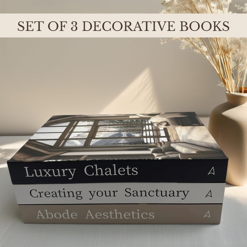 Array & Arrow Decorative Book Set of 3 for Home Decor | Hardcovered Book Set for Home Decor | Coffee Table DÃ©cor | Fake Books for Decoration | Faux Books for Decoration (Small - Blank Pages) - Image 3