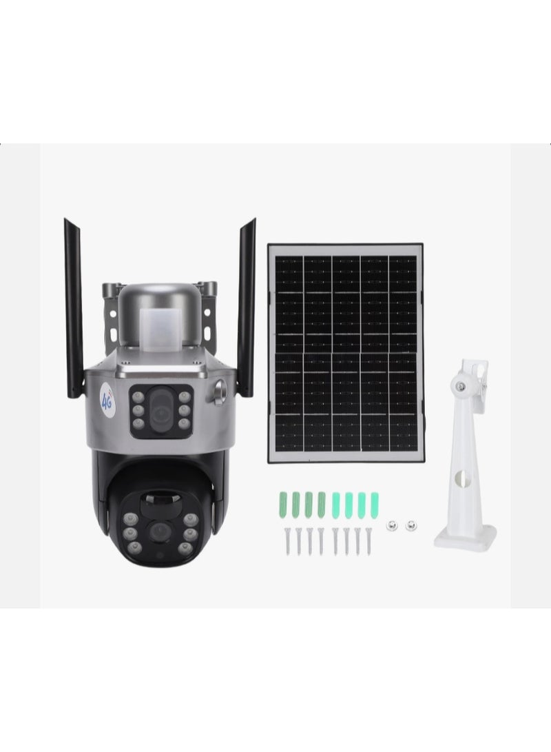 ELTRAZONE 4G LTE Solar Security Camera, 4MP HD Dual Lens, 360° PTZ Wireless Outdoor Surveillance - Image 1