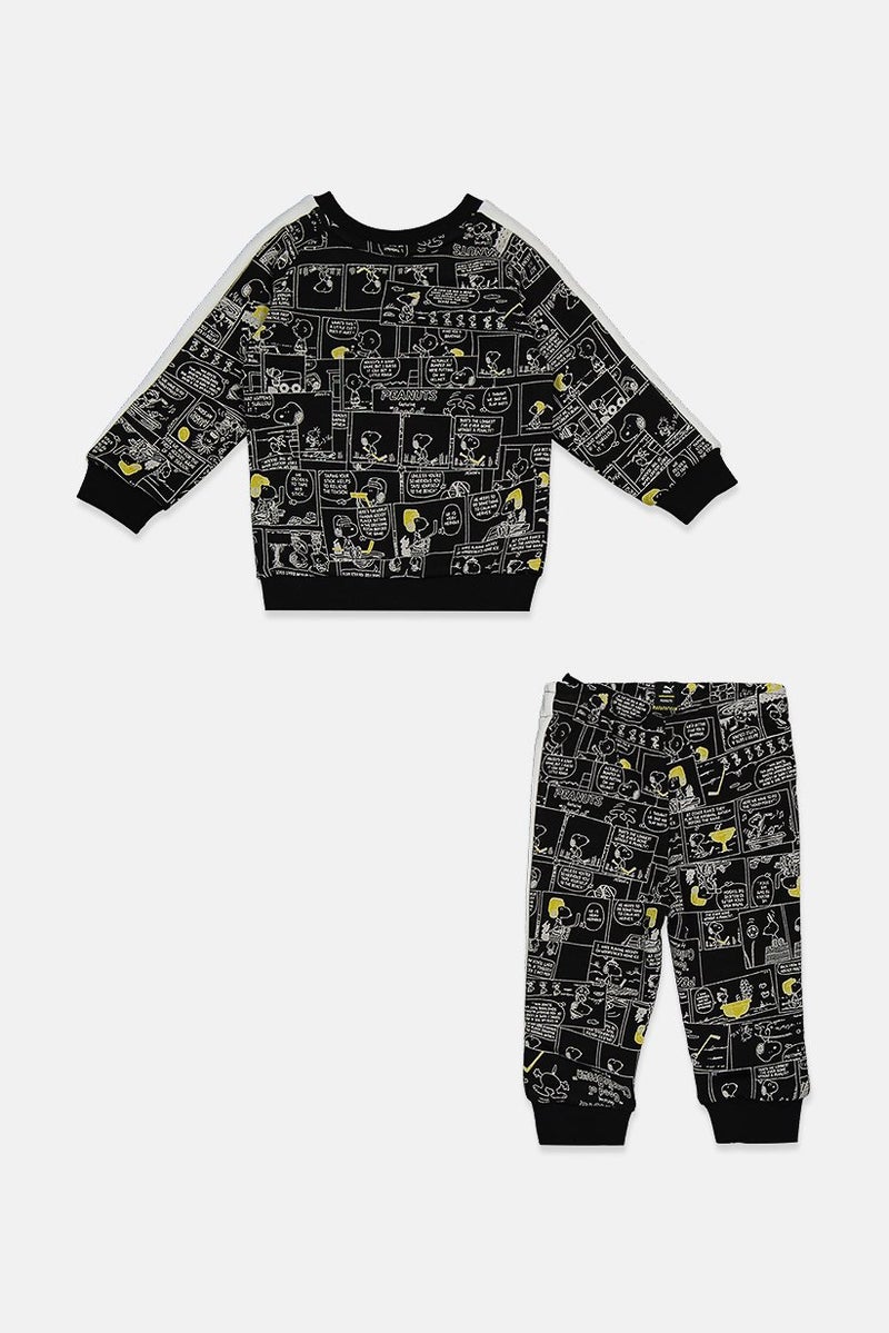 PUMA Toddlers Boy 2 Pieces Sports Sweater And Pants, Black and White  - Image 2