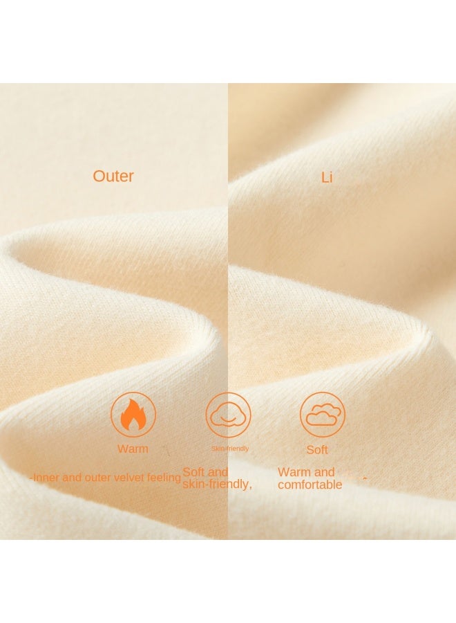 MQD School Uniform Essential Autumn Winter Wear Boys And Girls Large Children Elastic Thickened Half-turtle Neck Warm Fleece-like Base Layer Top - Image 4