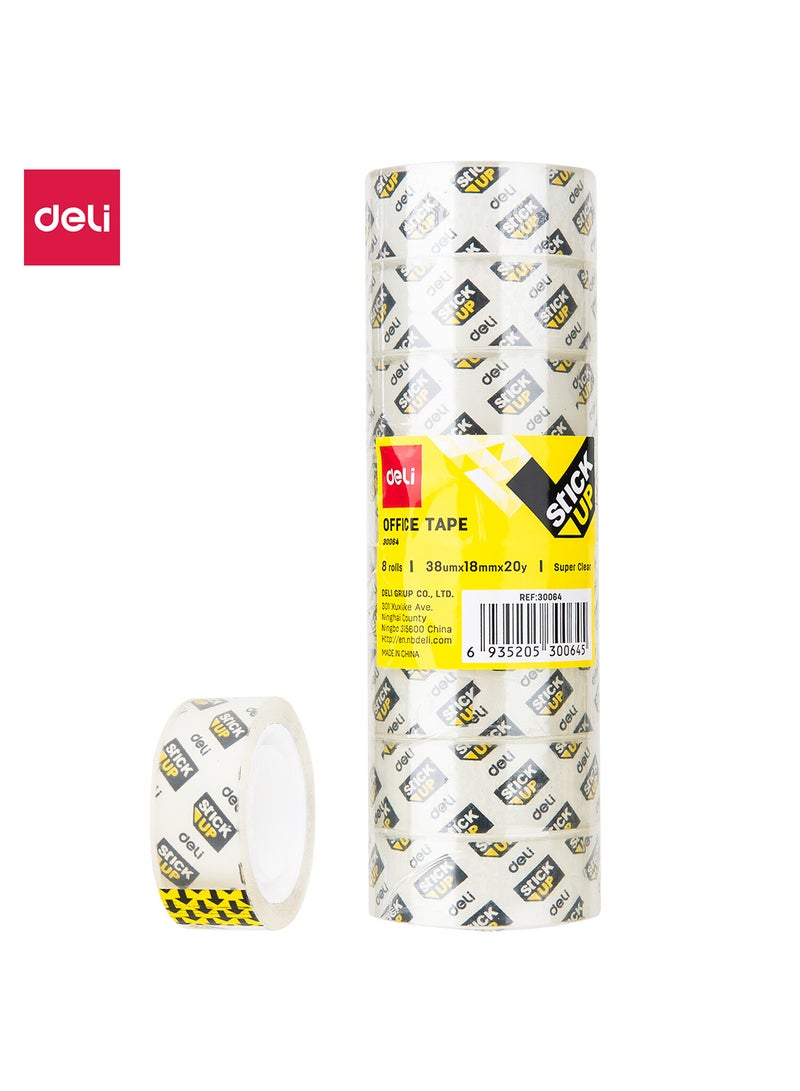 Deli Office Tape 18mm , Transparent Super Clear Tape , Non-Toxic Adhesive , for Decorating , DIY Crafts , School Stationery - Image 1