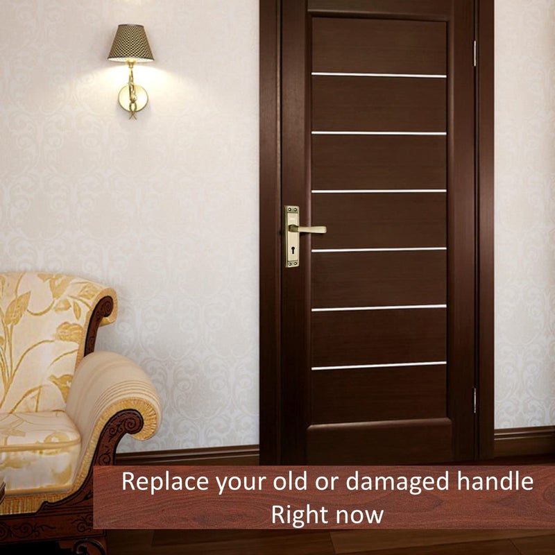 ATOM Door Lock for Home – 6 Lever Double Stage Lockset | Brass Antique Finish | 8inch Handle Perfect for House, Hotel & Office (Model 607KY) - Image 2