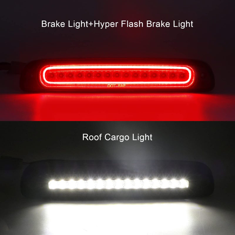 Mynoway Smoked Lens LED 3rd Third Brake Light Replacement for F250 F350 F450 F550 Super Duty 1999-2016, Ranger 1995-2011, Center High Mount Stop Lamp with Sealing Gasket, Replace OE CC3Z13A613B - Image 2