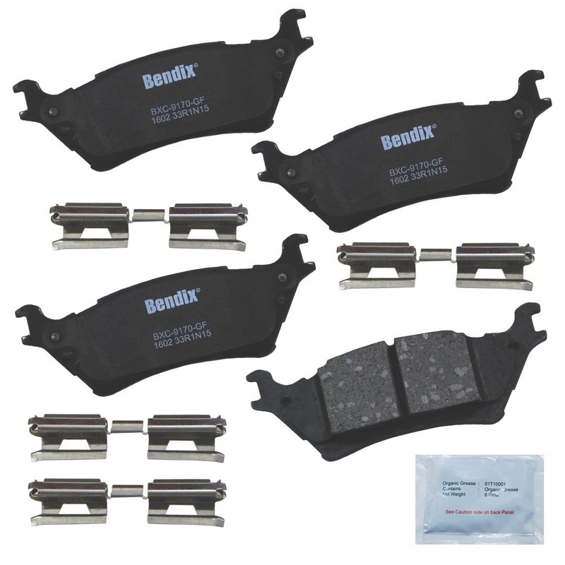 Bendix Priority1 Cfc1602 Ceramic Rear Brake Pads For Ford F-150 2020-2012  Lobo 2020-2015  Lincoln Mark Lt 2014-2012