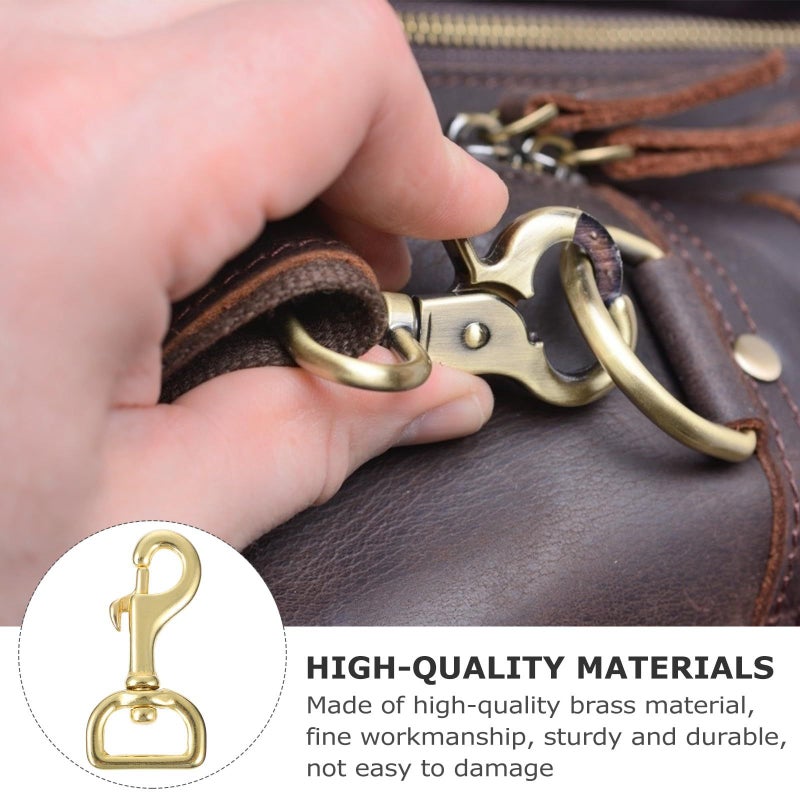2 Pcs Brass Swivel Eye Snap Hooks 20mm Inner Diameter for Dog Collar and Water Sports - Image 4