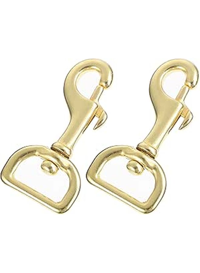 2 Pcs Brass Swivel Eye Snap Hooks 20mm Inner Diameter for Dog Collar and Water Sports - Image 1