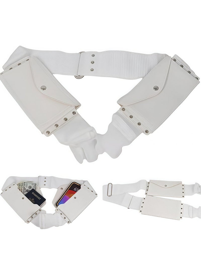 Hiras Men's Waterproof Hajj Umrah Ihram Belt - White, Adjustable & Sunnah-Friendly - Image 2