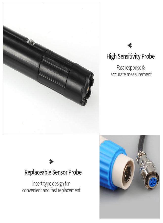 سمارت سنسور جهاز استشعار ذكي رقمي لقياس الأكسجين المذاب، جهاز قياس الأكسجين المذاب، جهاز محمول لقياس جودة المياه، جهاز تحليل الأكسجين المذاب - Image 2