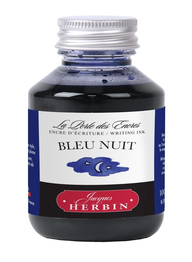 J. HERBIN INK BOTTLE, 100ML, BLEU NUIT