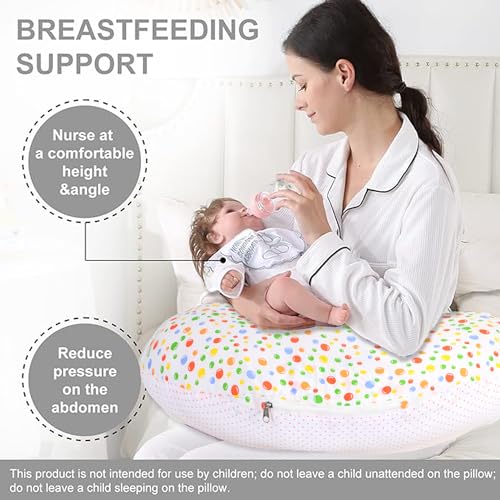 VParents Multipurpose Baby Feeding Nursing Cum Maternity Pillow for New Born Cotton, Recommended for Maternity, Nursing, Medical Bluebell (Green) 110254 - Image 5
