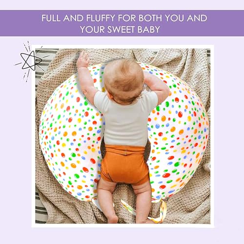 VParents Multipurpose Baby Feeding Nursing Cum Maternity Pillow for New Born Cotton, Recommended for Maternity, Nursing, Medical Bluebell (Green) 110254 - Image 3