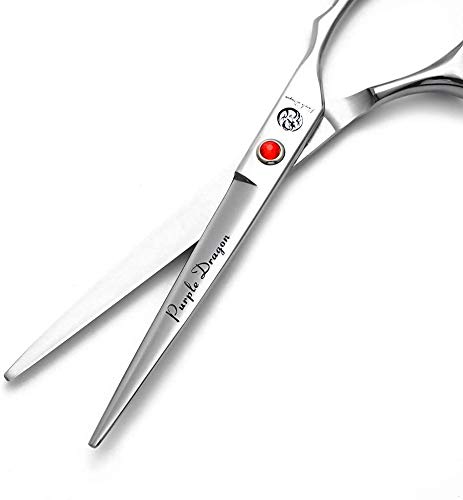 Purple Dragon 5"/5.5"/6"/6.5"/7"/7.5"/8"/9"/10" Sharp Edge Hair Cutting Shears Pet/Puppy/Cat Grooming Scissors with Bag - Perfect for Barber or Dog Groomer - Image 2