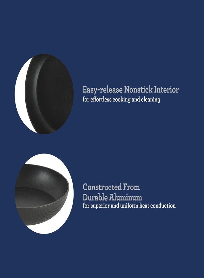 أوستر مقلاة أوستر بلاتينيوم أبوتسفورد غير لاصقة مقاس 11 بوصة - أواني طهي مخططة باللون الأسود غير اللامع مع مقبض ذهبي، آمنة للغسل في غسالة الأطباق، من أساسيات المطبخ الحديثة - Image 5