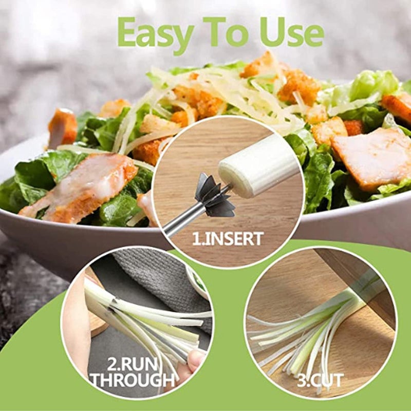Stainless Steel Onion Cutter For Onions Leeks Zucchini With Sturdy Grip - Image 4