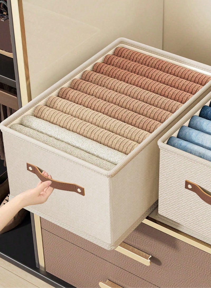 1pc Versatile Foldable Storage Box For Clothes, Jeans, Underwear & Socks - Non-Woven Fabric Organizer ﻿  - Image 1