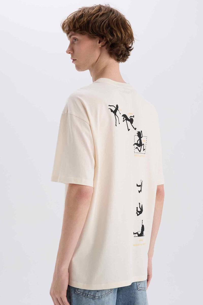 Man Boxy Fit Rick and Morty Licensed Crew Neck Printed T Shirt