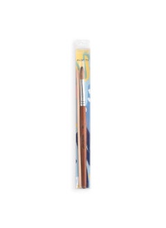 KADS 8# Pure Kolinsky Hair Bristles Acrylic Nail Brush Oval Crimped Shaped Redwood Handle Professional Salon Quality (8#)  - Image 3