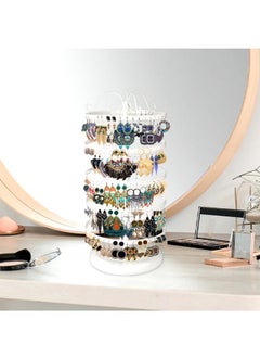WAOKN 5-Tier Jewelry Storage Rack, Jewelry Display Metal Stand Hanging Storage Rack, Suitable for Necklaces Bracelets Earrings - Black  - Image 3