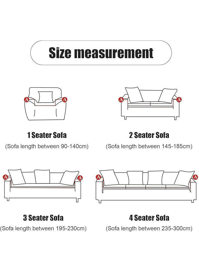 إيروريكس غطاء أريكة مرن وغطاء أريكة واقٍ للأثاث وغطاء أريكة غير قابل للانزلاق مع شريط مطاطي ورغوة غير قابلة للانزلاق بلون القهوة ومقعدين - Image 2