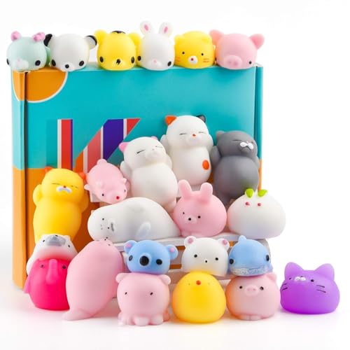 ANAB GI 30Pcs Mochi Squishy Toys Kawaii Squishies Animals Panda Cat Paw Cute Mini Soft Squeeze Stress Reliever Balls Toys Birthday Party Bag Gifts Favours - Image 1