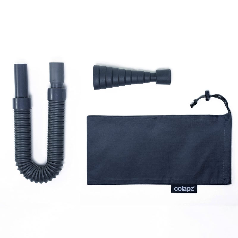 Colapz Caravan Accessories - Motorhome Waste Pipe Adaptor Kit - Collapsible Flexible and Extendable Caravan Waste Pipe and adjustable Adapter - Image 1