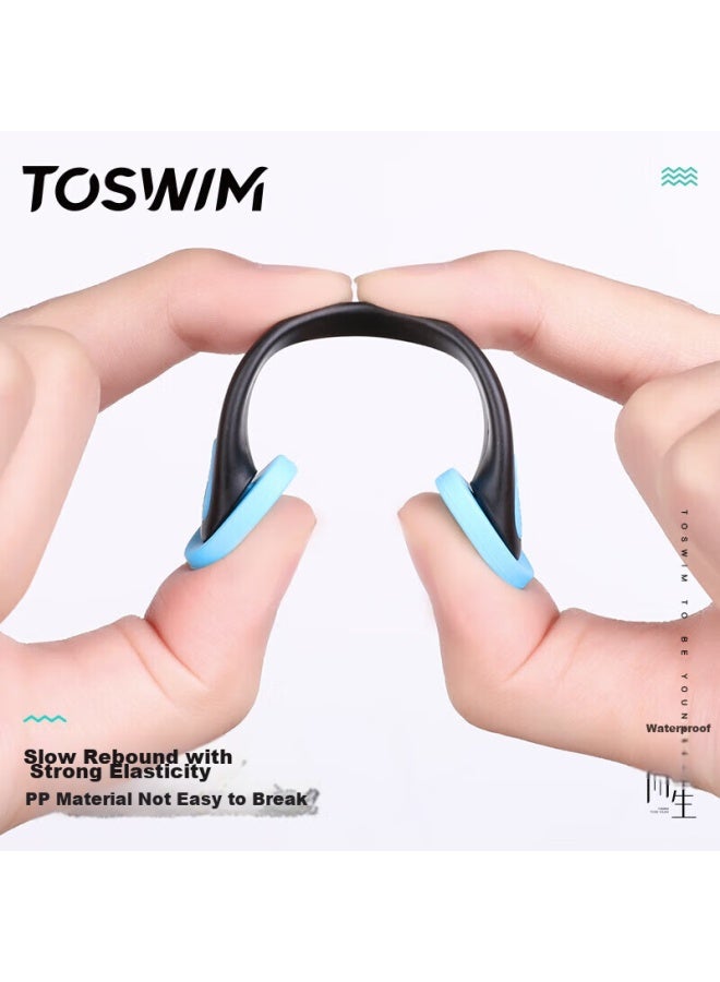 Toswim Swimming Nose Clip, Professional Adult Diving Anti-choking, Waterproof Non-slip Nose Plug, Water Green Snorkeling - Image 3