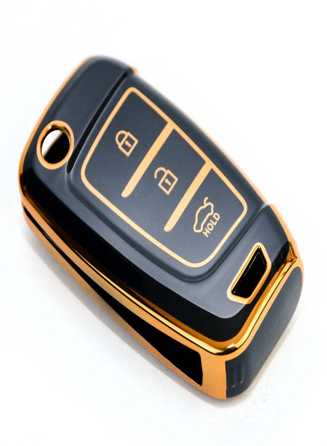 Luxury Car Remote Cover;hyundi mistra gold - Image 1