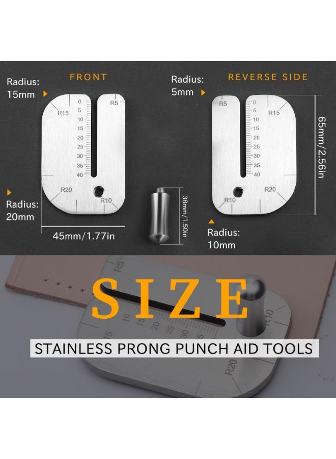 Arabest Leather Stitching Punch Aid Plate Leather Working Tools for Pull up Prong Punch Leather Crafting Tools Accessories Stainless Steel Claw Punch Partner - Image 3