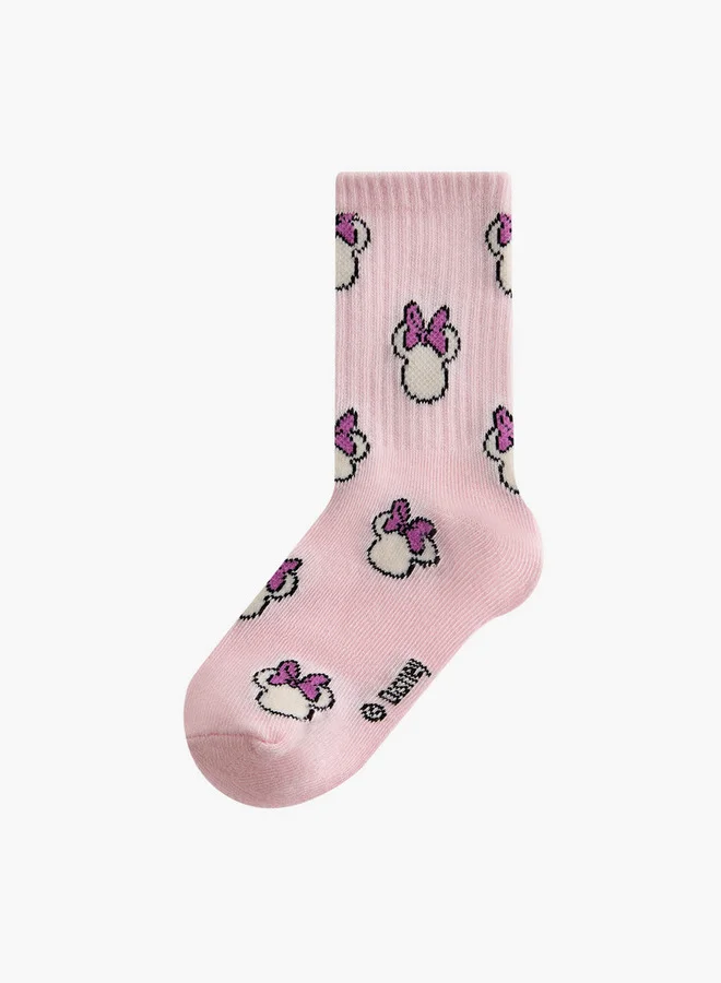 Disney 3-Piece Minnie Mouse Print Ankle Lengh Socks