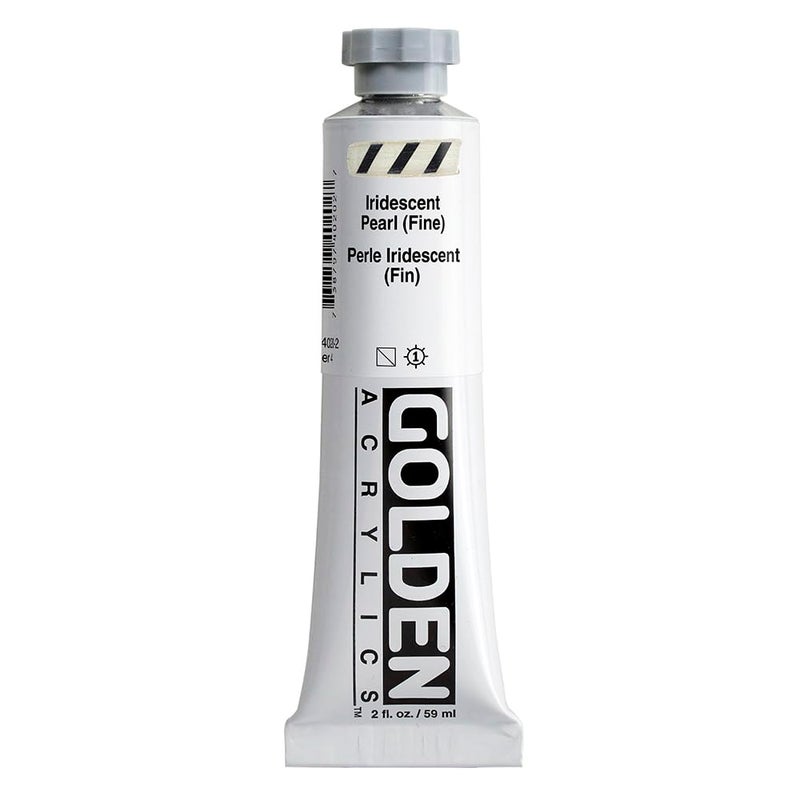 GOLDEN Heavy Body Acrylics Iridescent Pearl Fine 2 fl oz Tube Professional Acrylic Paint SemiTransparent