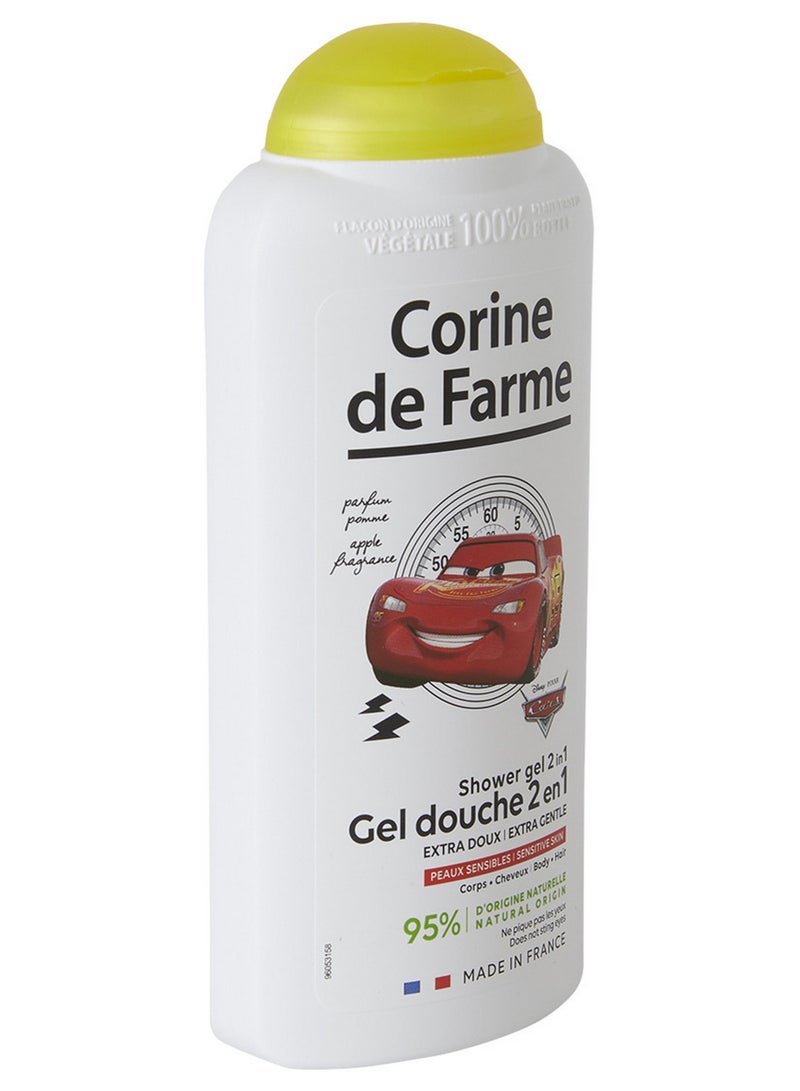 Corine de Farme Disney Pixar Cars 2 In 1 Hair & Body Apple Fragrance Shower Gel 300 ML - Image 3