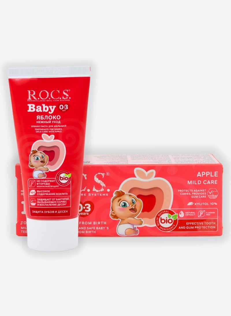 R.O.C.S Toothpaste Baby Mild Care Of Apple 45 Grams - Image 3