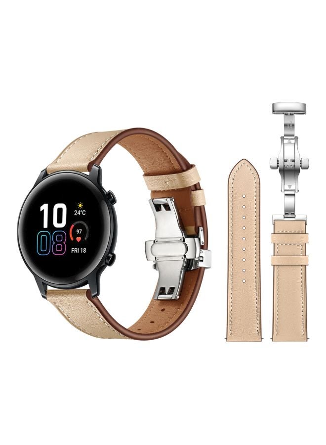 بيرفيي سوار بديل لساعة هونر يد ماجيك واتش 2 مقاس 42 مم كريم ساند/ فضي - Image 2