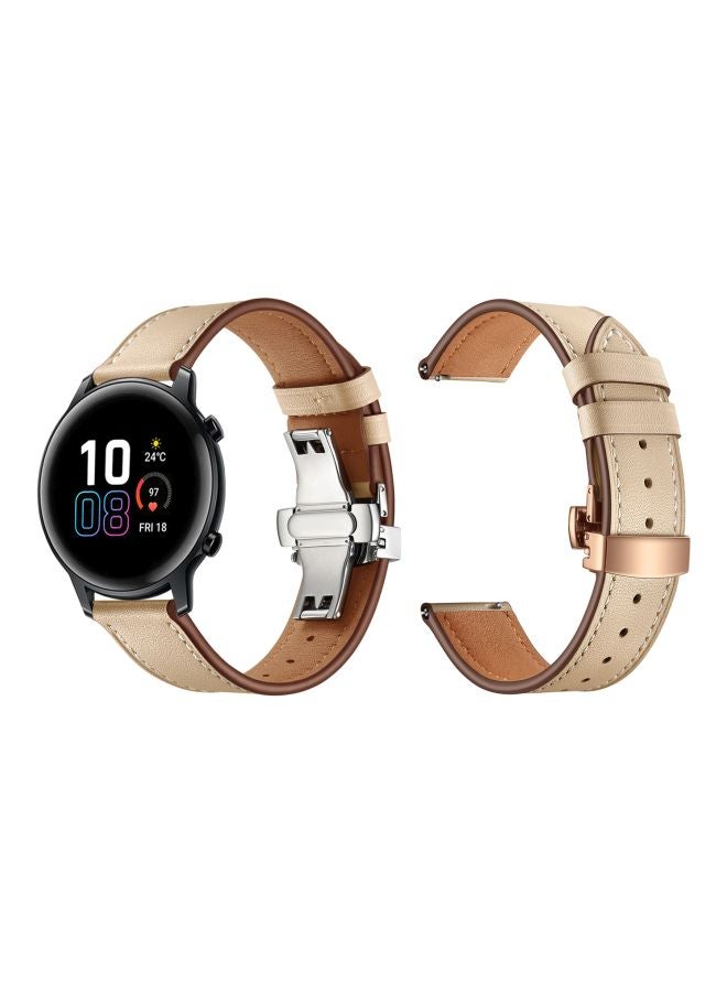 بيرفيي سوار بديل لساعة هونر يد ماجيك واتش 2 مقاس 42 مم كريم ساند/ فضي - Image 3