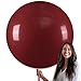 PartyWoo Burgundy Balloons 4pcs 36 Inch Dark Red Maroon Ruby Red Latex Helium Balloons for Graduation Valentines Day Wedding Anniversary Casino Citizenship Christmas Party Decorations RedY75 - Image 2