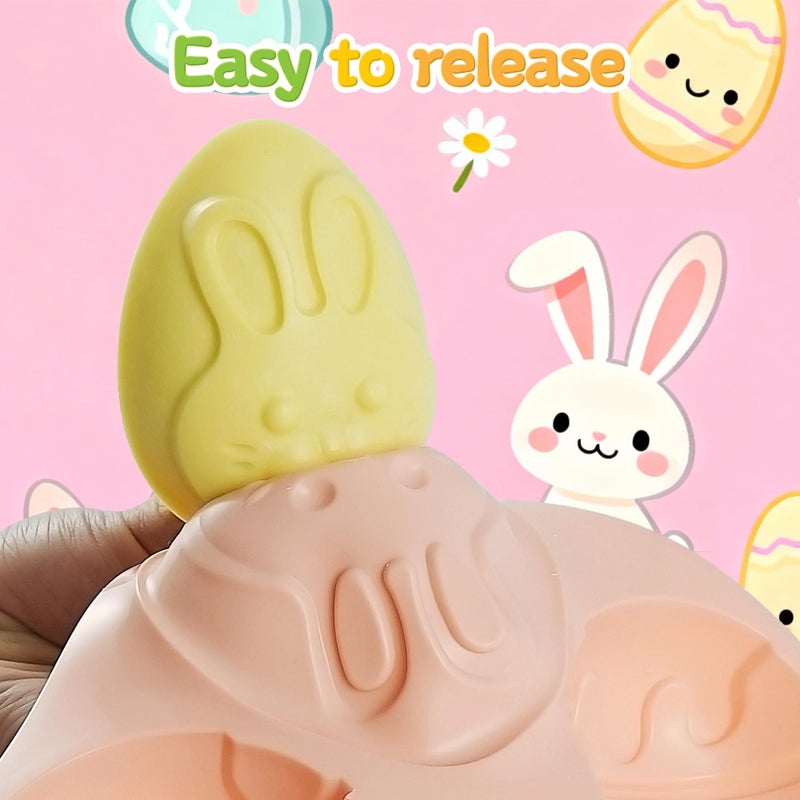Vidotim 3Pack Easter Chocolate Mold,6 Cavity Easter Eggs Silicone Mold, Non-Stick Egg Baking Mold Tray,Egg Shaped Molds (Easter Eggs Mold) - Image 5