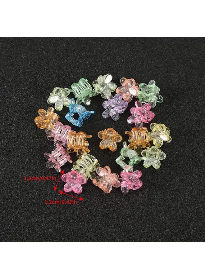 50 Pcs Mixed Color Mini Flower Claw Hair Clips For Styling Bangs And Braids Lightweight Secure Hold - Image 4