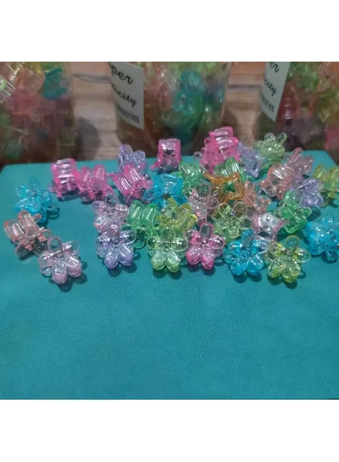 50 Pcs Mixed Color Mini Flower Claw Hair Clips For Styling Bangs And Braids Lightweight Secure Hold - Image 5